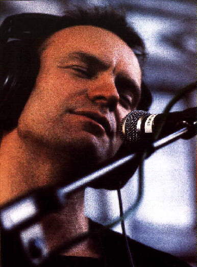 Sting in recording studio for Mercury Falling